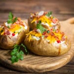 Baked,Potatoes,With,Cheese,And,Bacon