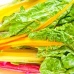Organic,Swiss,Chard,In,Yellow,,Pink,Red,And,Green