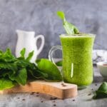 Refreshing,Smoothie,Made,From,Sorrel,Leaves,And,Flax,Seeds,In