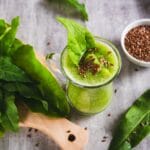 Detox,Smoothie,Made,From,Green,Sorrel,And,Flax,Seeds,In